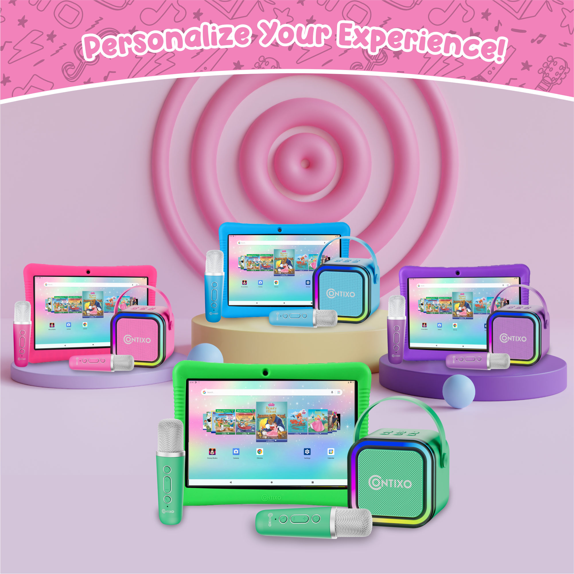 Contixo K102 10" Kids Tablet With Kids Bluetooth Karaoke and Two Microphones-thumbmail-24