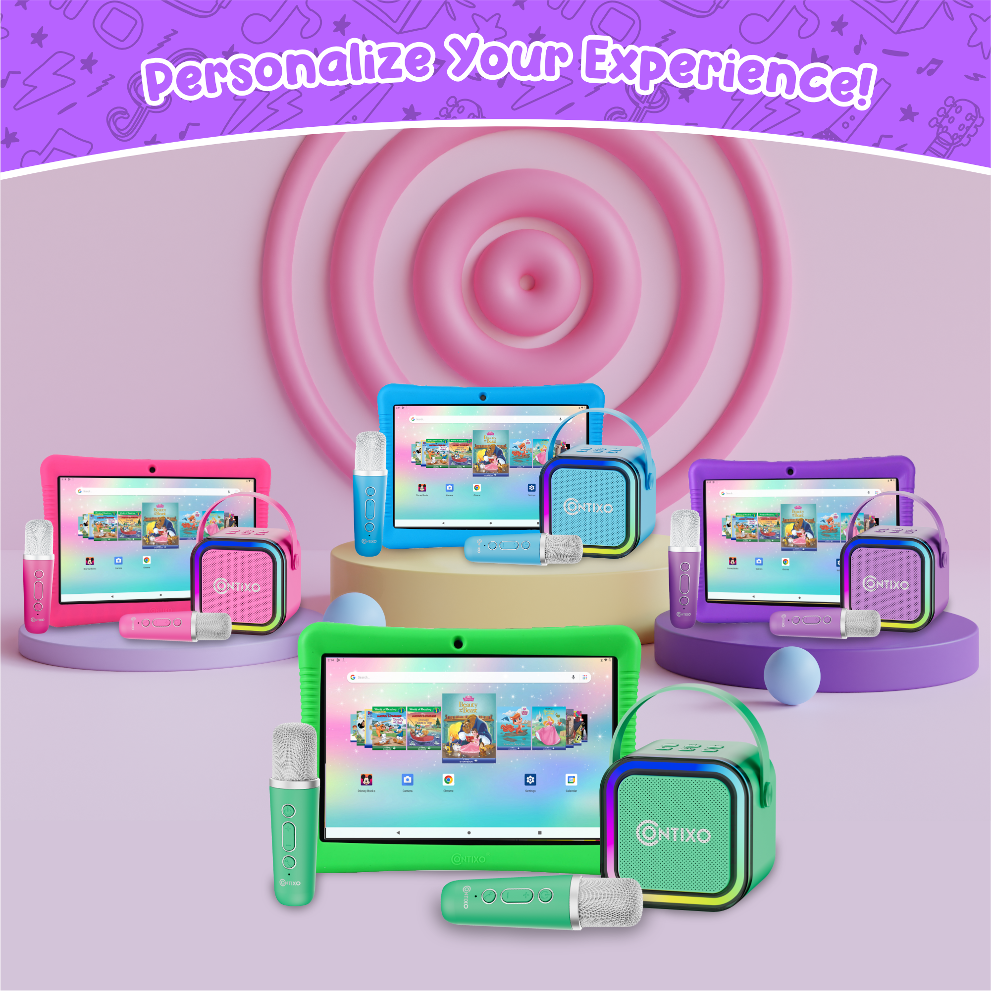 Contixo K102 10" Kids Tablet With Kids Bluetooth Karaoke and Two Microphones-thumbmail-34