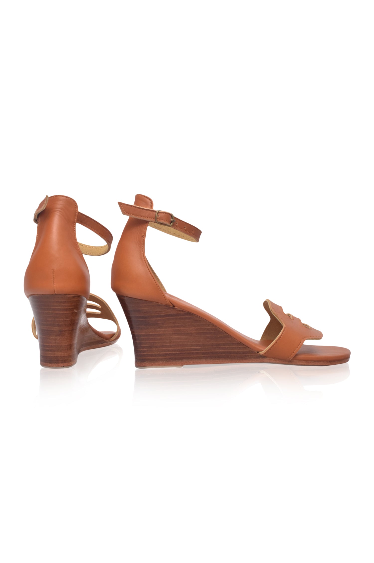 Como Leather Wedge Sandals-thumbmail-4
