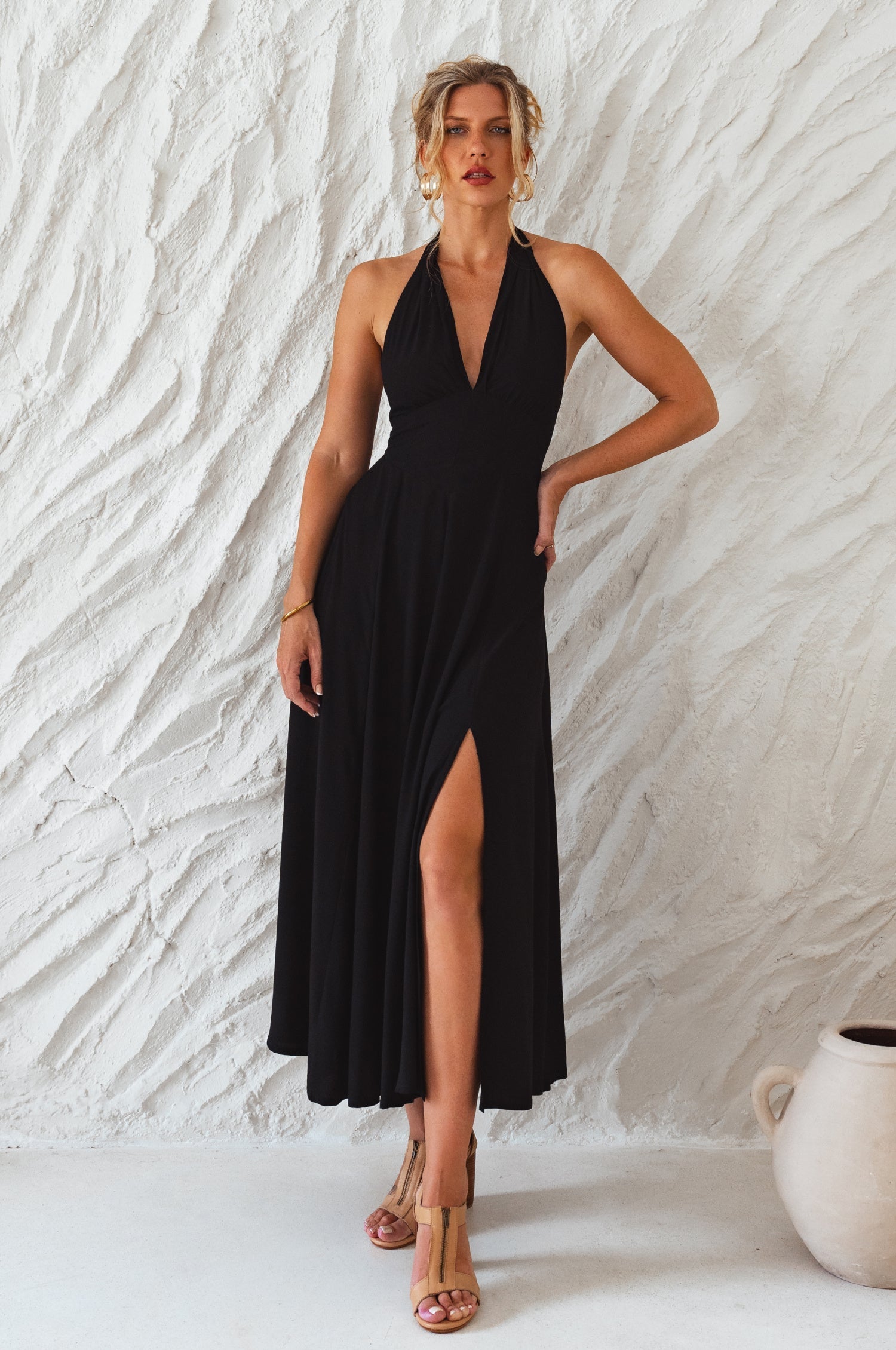 Costa Brava Halterneck Maxi Dress-thumbmail-3