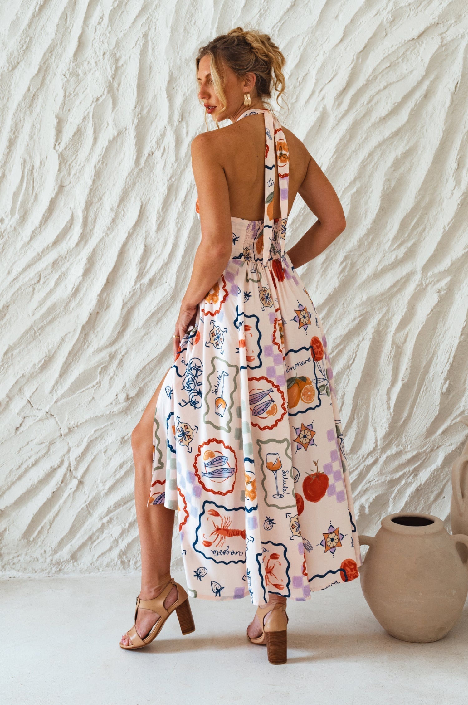 Costa Brava Halterneck Maxi Dress-thumbmail-2