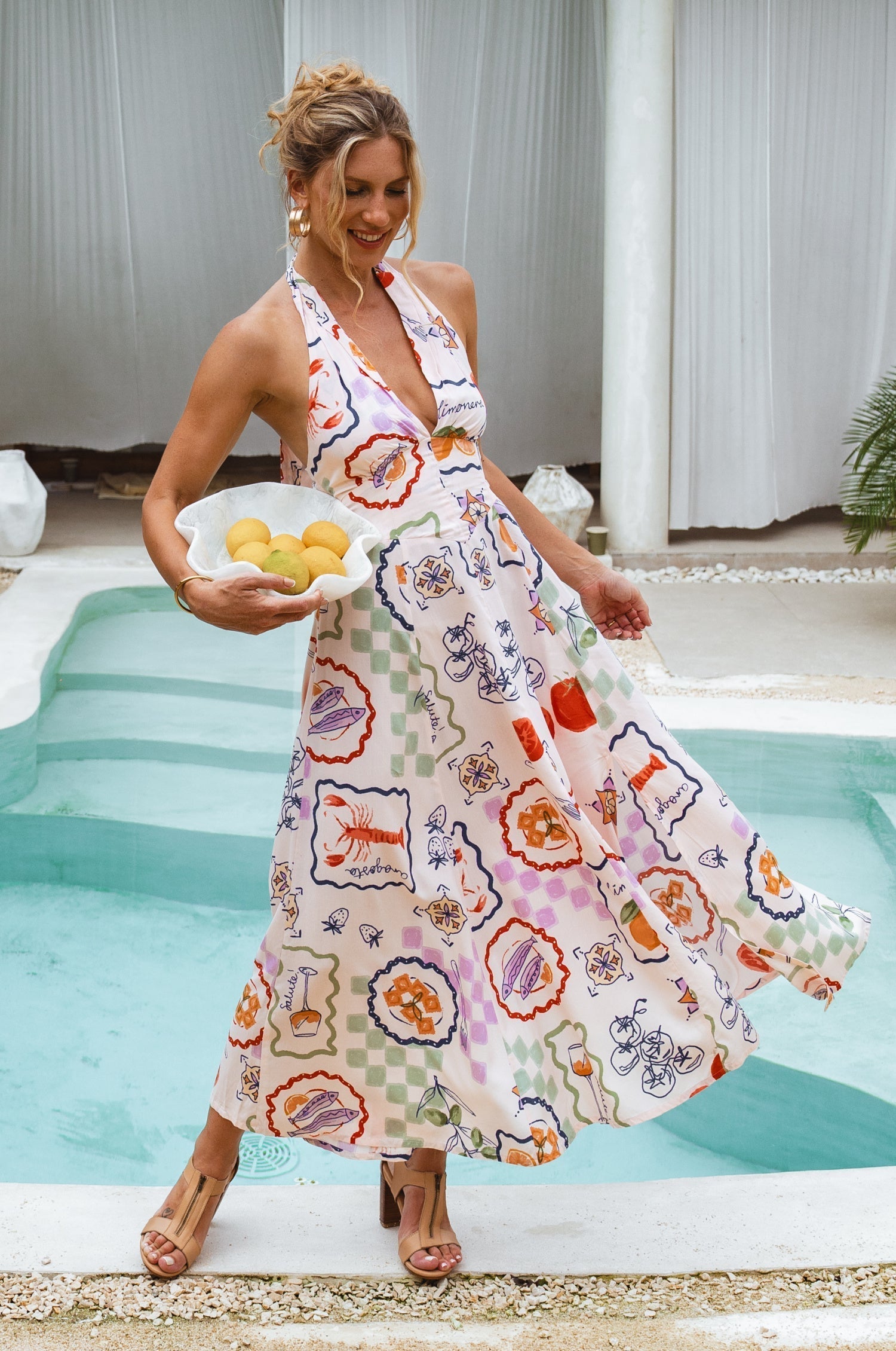 Costa Brava Halterneck Maxi Dress-thumbmail-7
