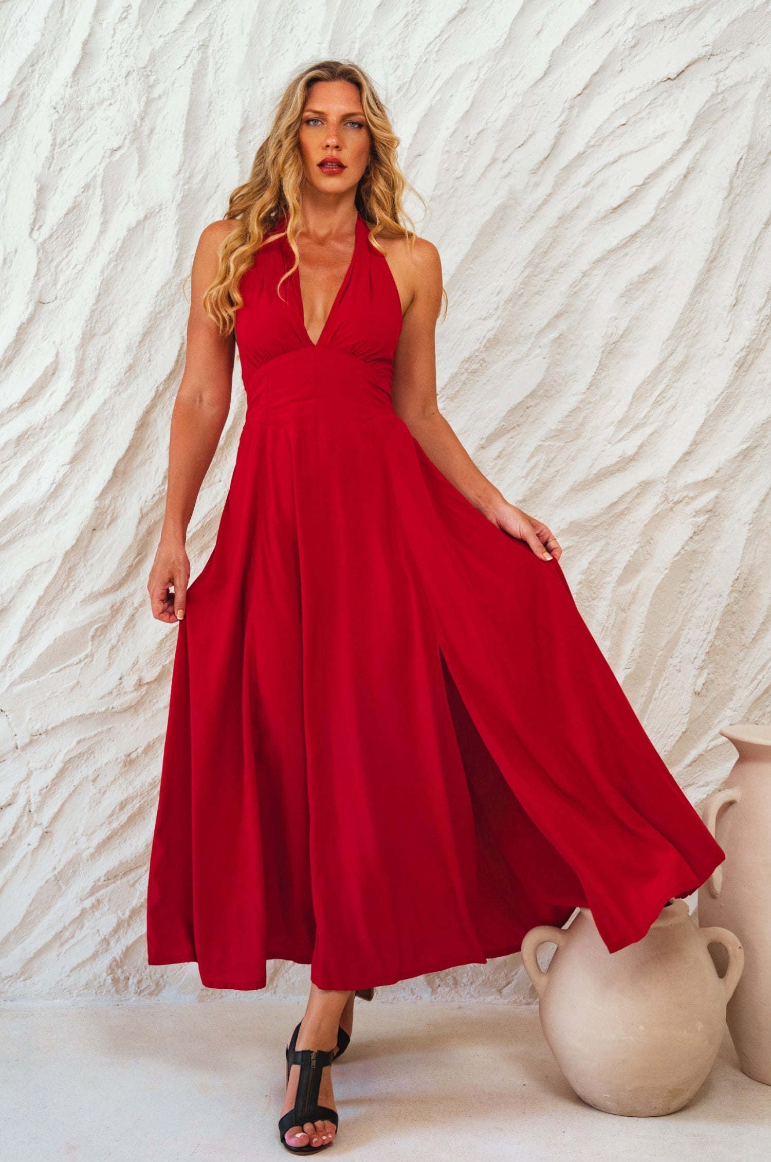 Costa Brava Halterneck Maxi Dress-thumbmail-11