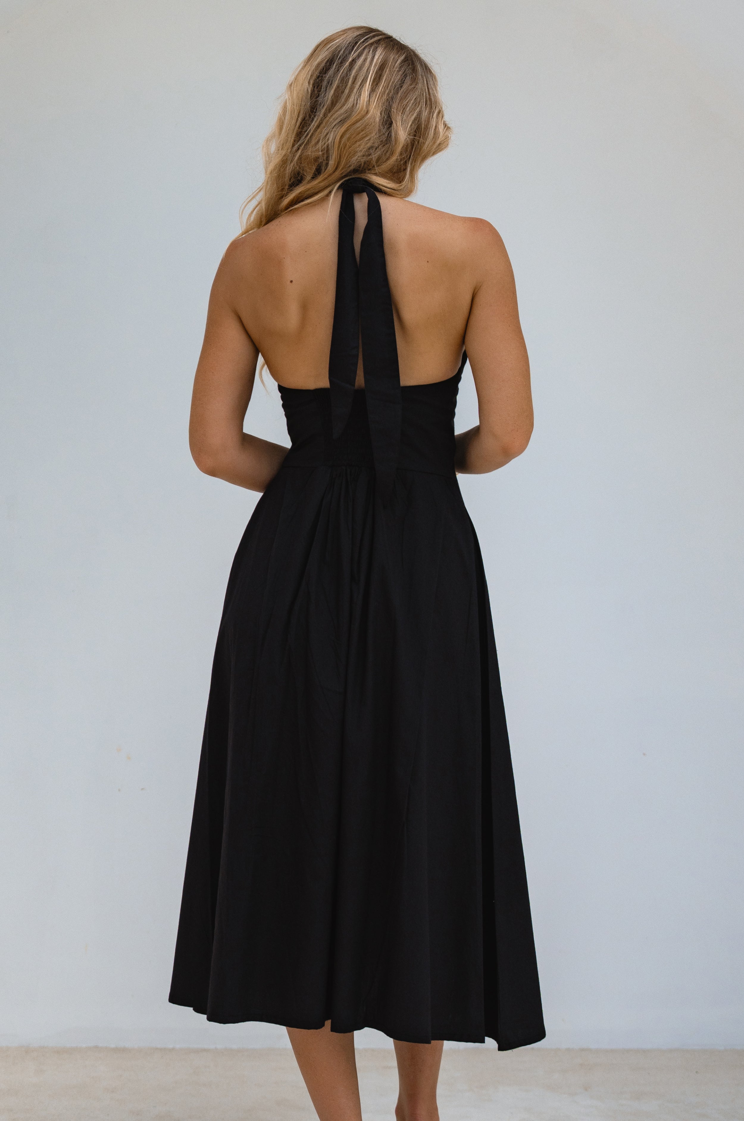 Costa Del Sol Halterneck Cotton Dress-thumbmail-4