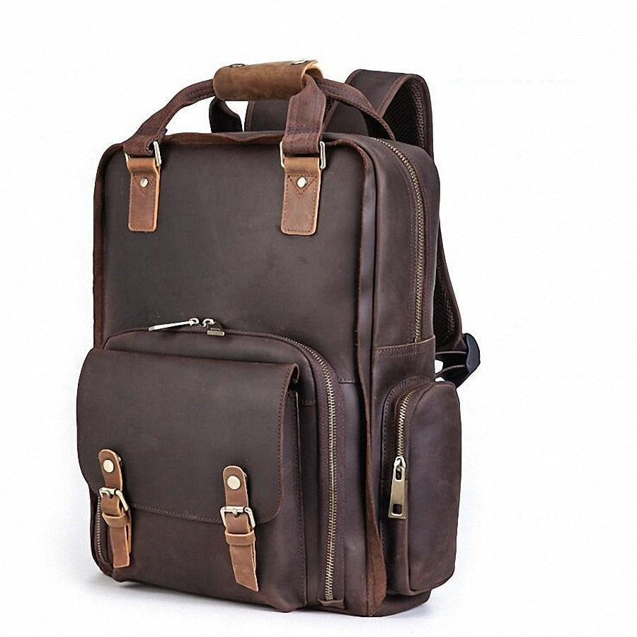 The Gaetano | Large Leather Backpack Camera Bag With Tripod Holder-thumbmail-8
