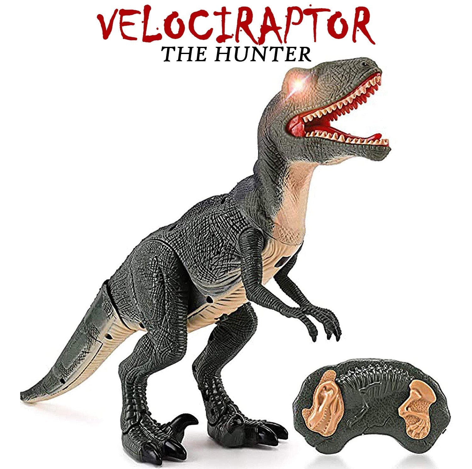 Contixo DR1 Remote Control Walking Velociraptor Dinosaur Toy-thumbmail-1