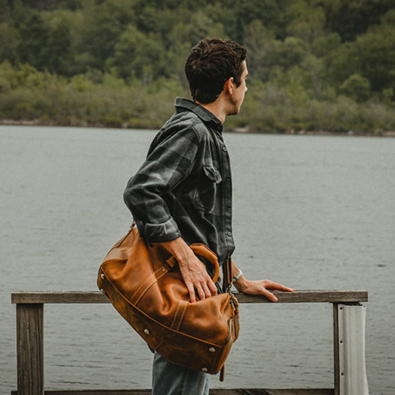 The Dagny Weekender | Large Leather Duffle Bag-thumbmail-7