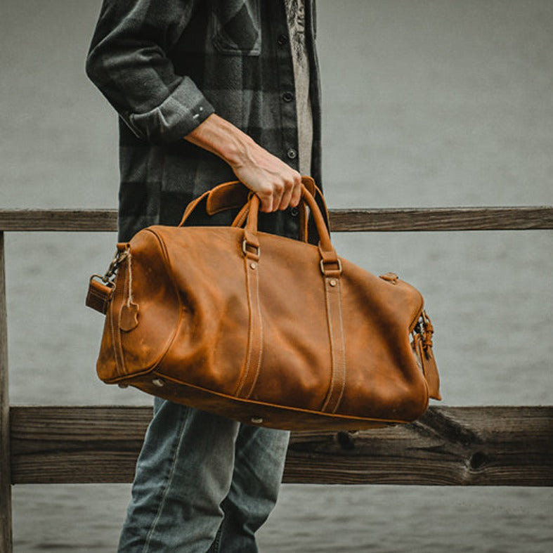 The Dagny Weekender | Large Leather Duffle Bag-thumbmail-10