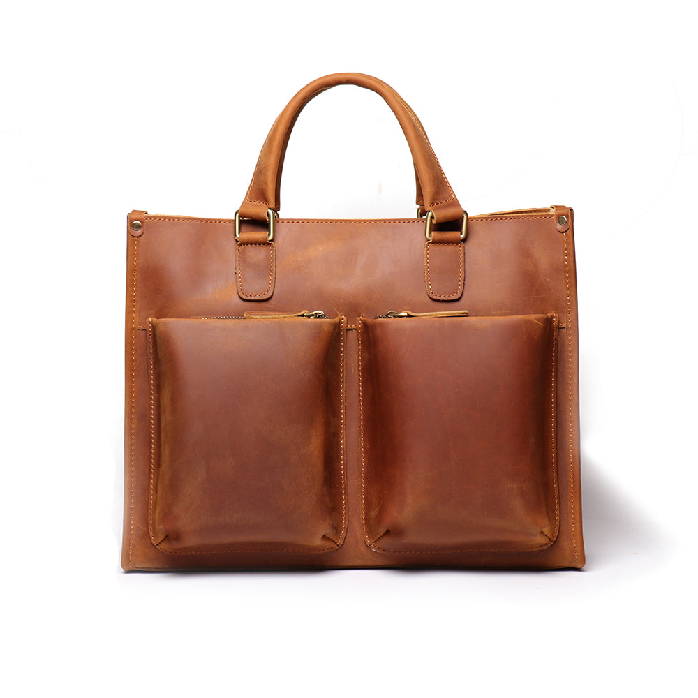 The Dagmar Leather Briefcase | Vintage Leather Messenger Bag-thumbmail-1