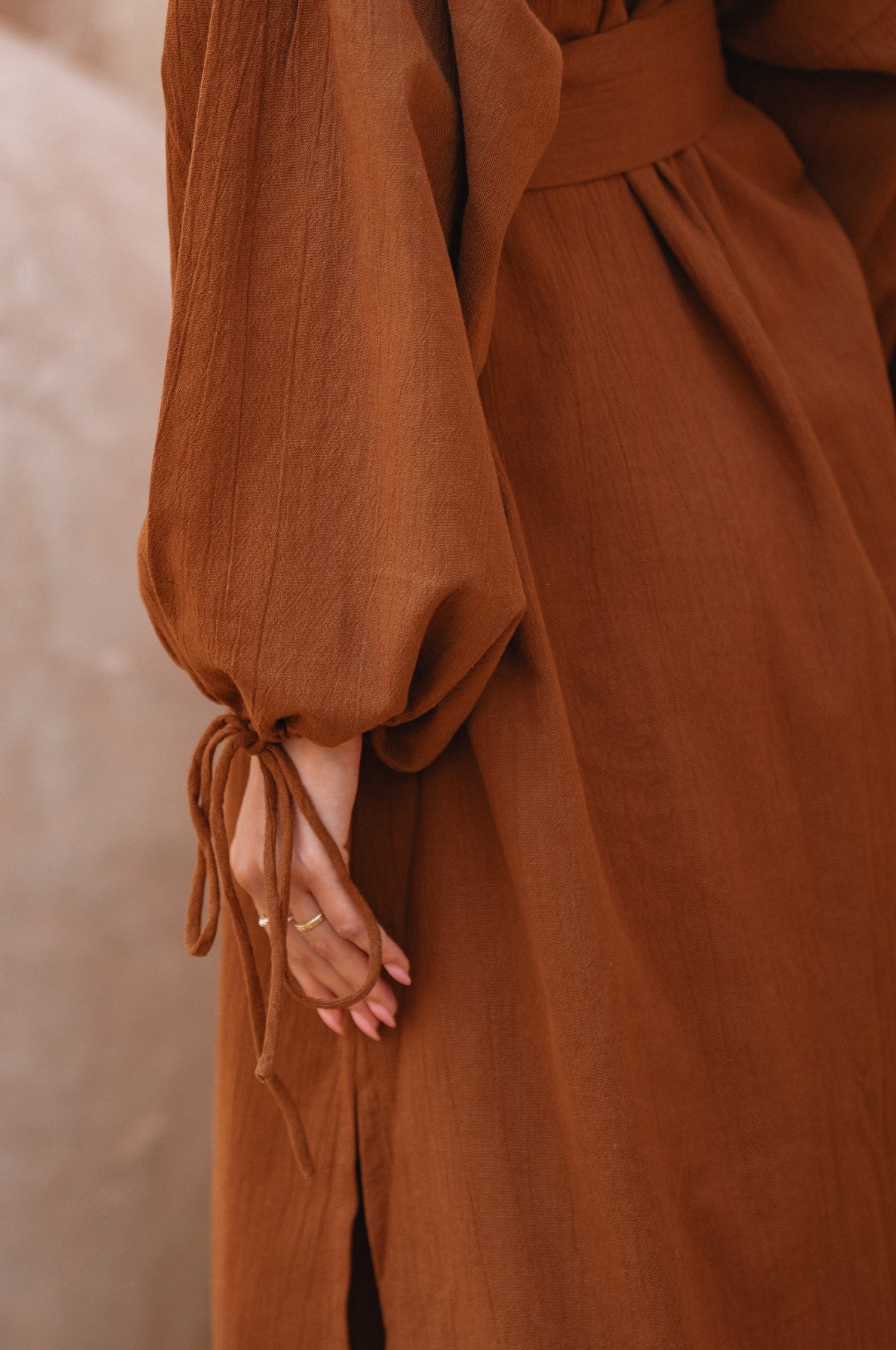 Denise Long Sleeve Linen Kimono Dress-thumbmail-10