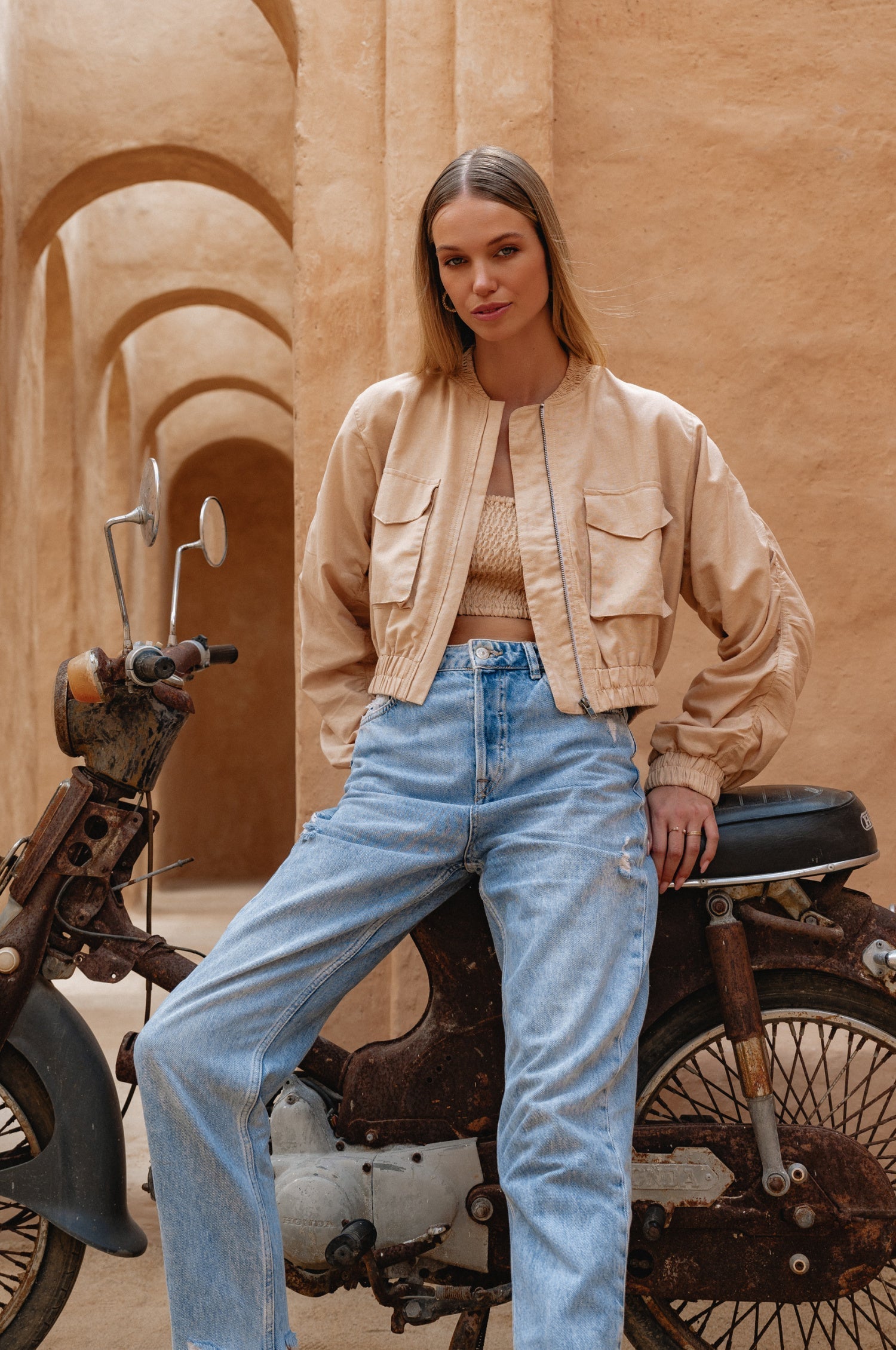 Denver Linen Bomber Jacket-thumbmail-1