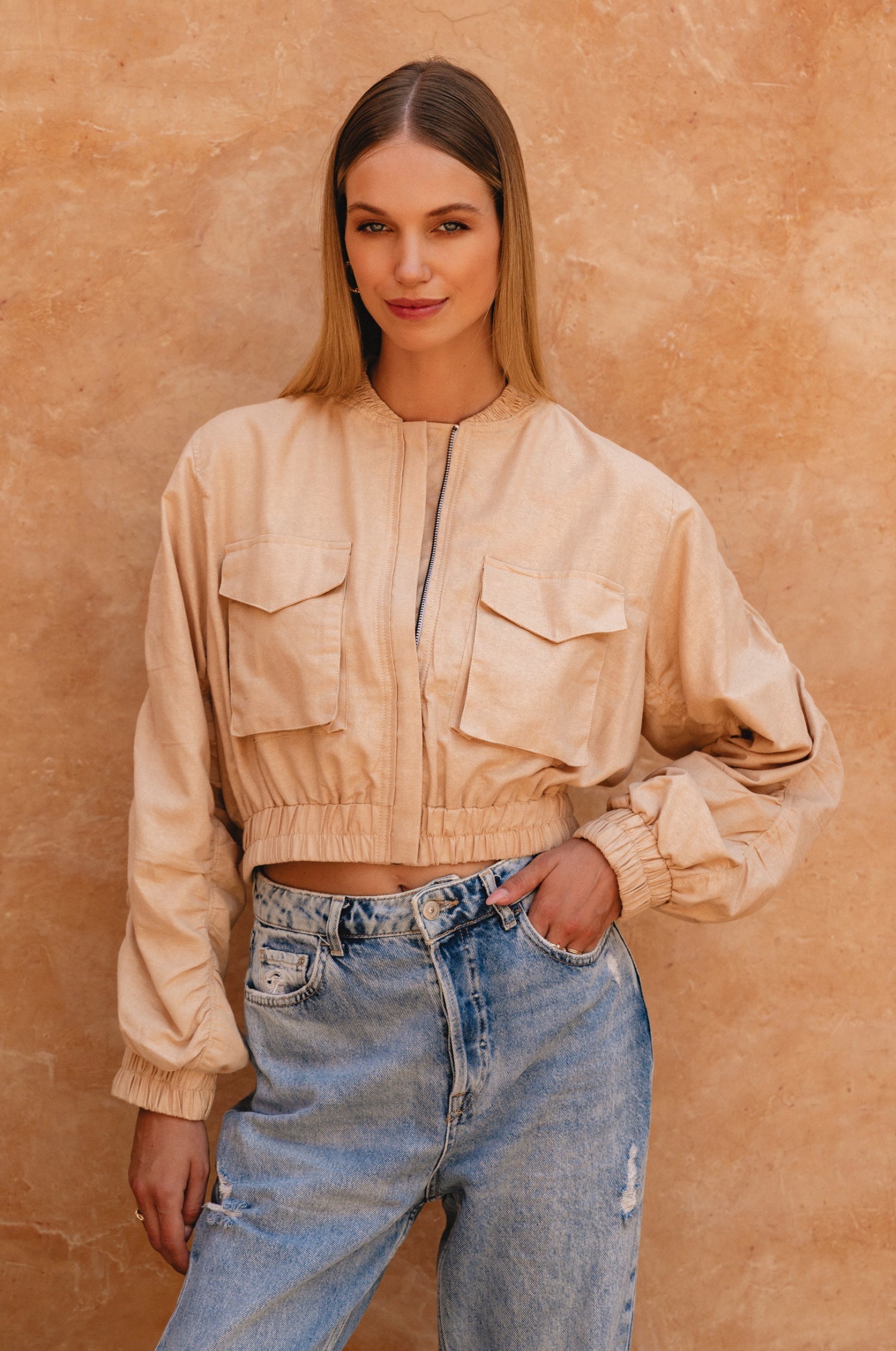 Denver Linen Bomber Jacket-thumbmail-5