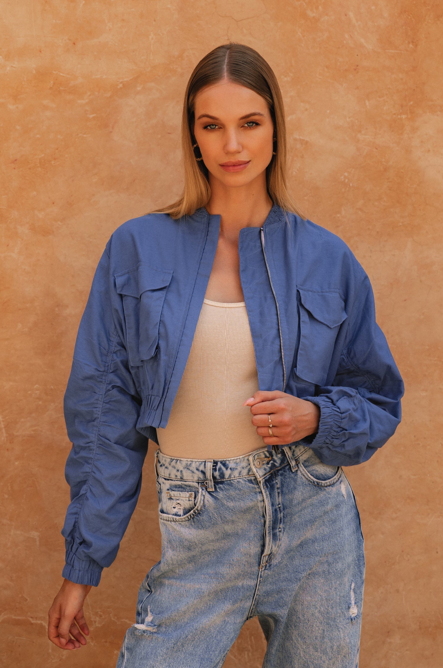 Denver Linen Bomber Jacket-thumbmail-4