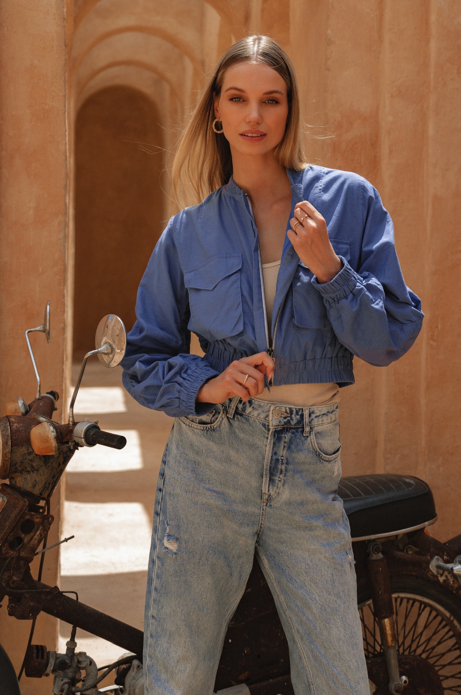 Denver Linen Bomber Jacket-thumbmail-4