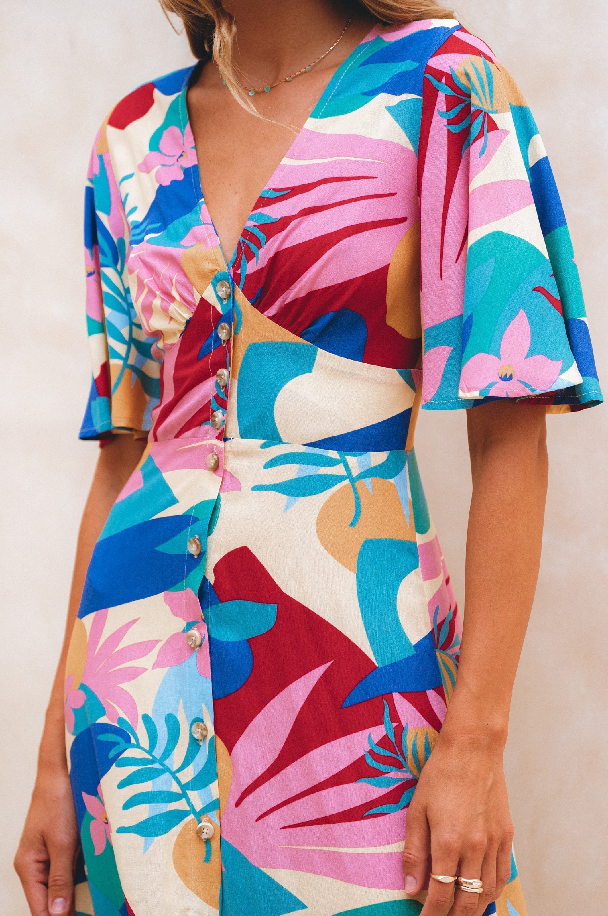 Donna Button Down Midi Dress-thumbmail-10