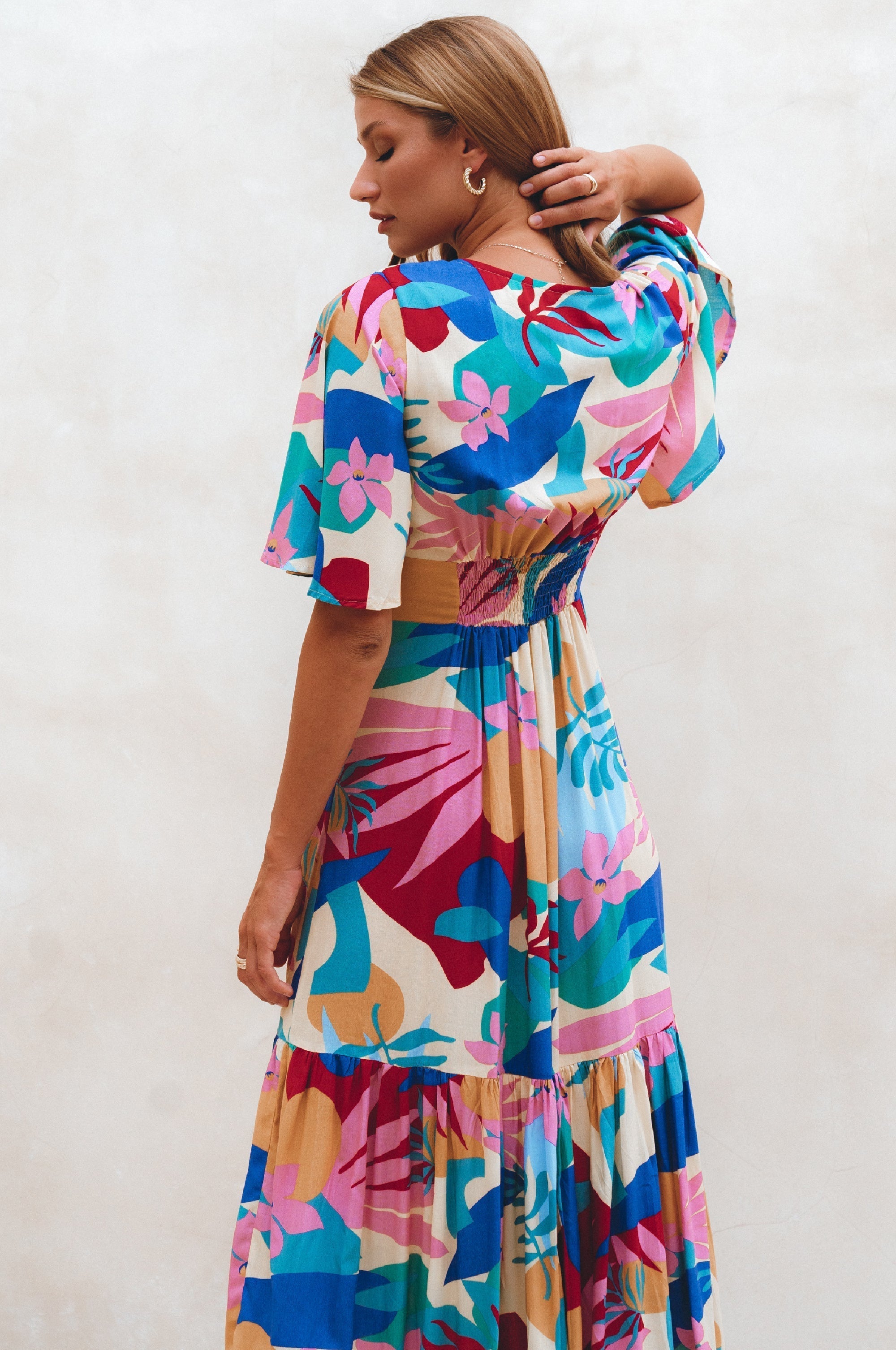 Donna Button Down Midi Dress-thumbmail-4