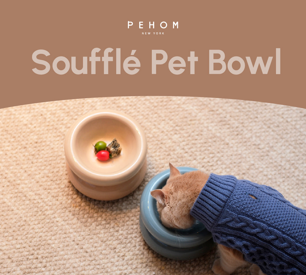 Soufflé Pet Bowl - Cream Beige-thumbmail-3