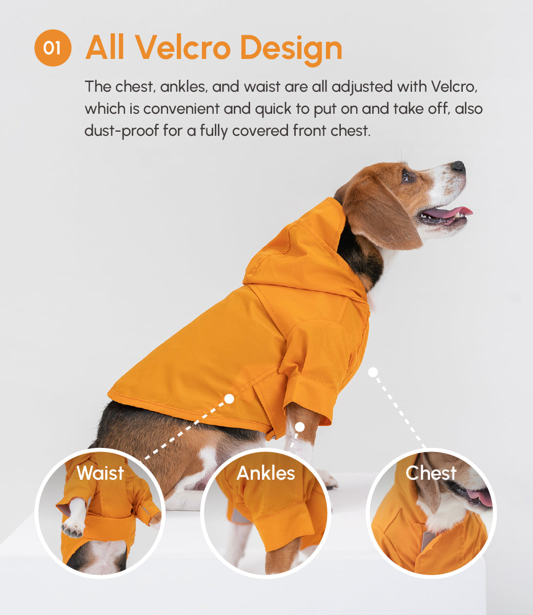 Tribeca Adjustable Velcro Raincoat - Egg Yolk-thumbmail-3
