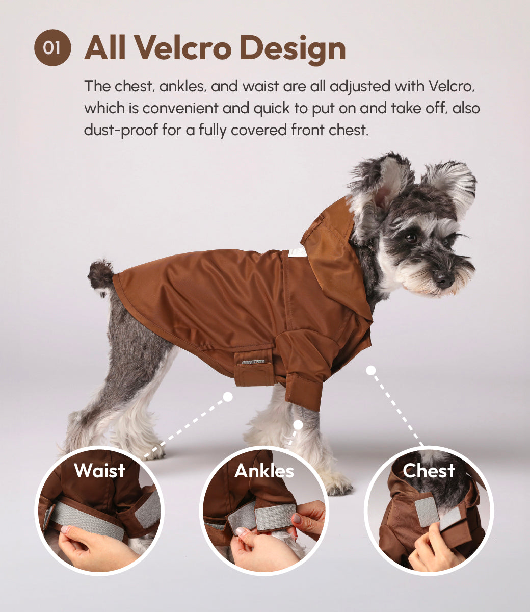 Tribeca Adjustable Velcro Raincoat -  Choco-thumbmail-9