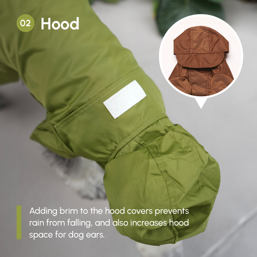 Tribeca Adjustable Velcro Raincoat - Olive-thumbmail-4