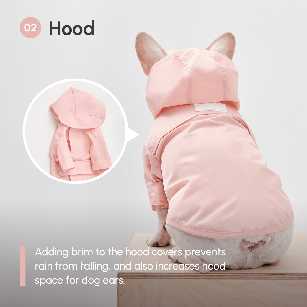 Tribeca Adjustable Velcro Raincoat - Light Pink-thumbmail-6