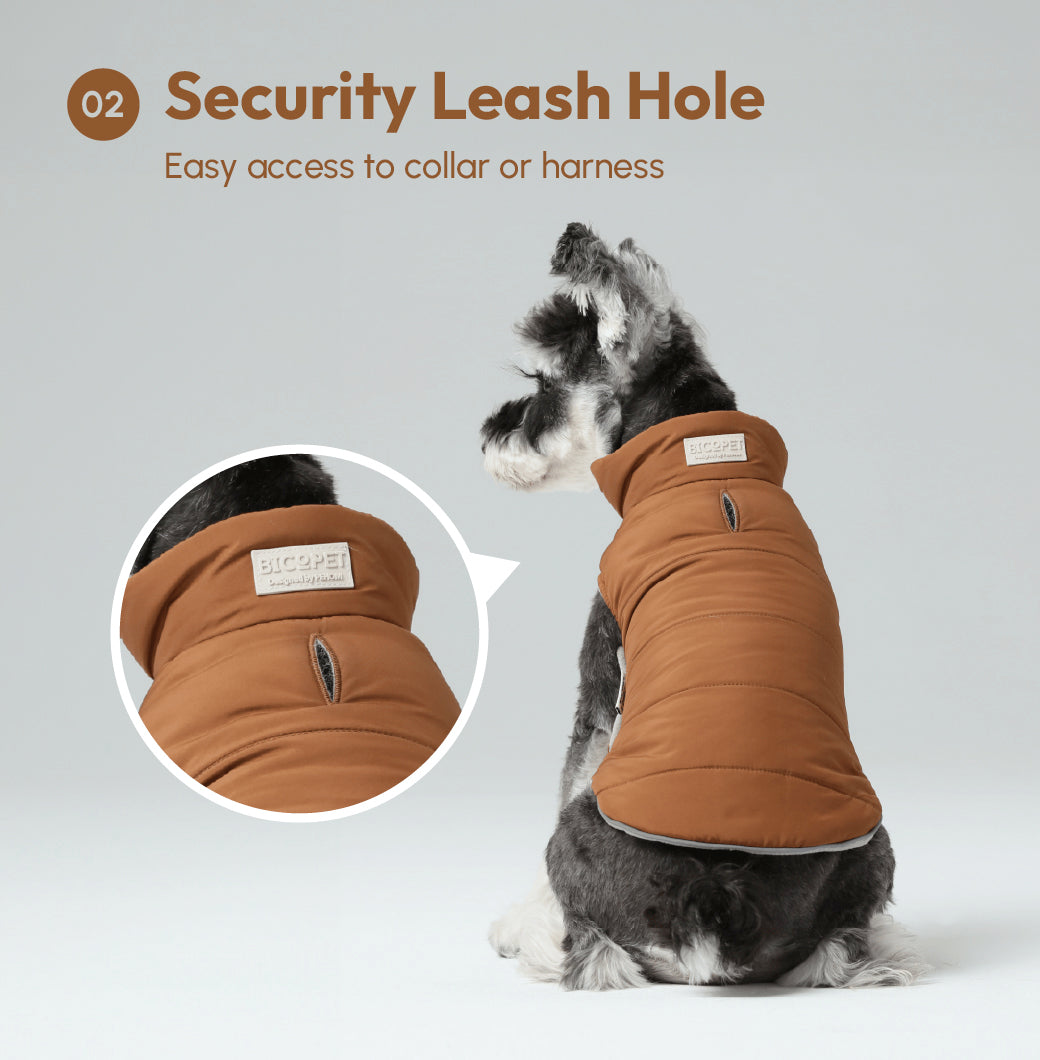 Reversible Dog Vest Jacket - Orange Grey-thumbmail-9