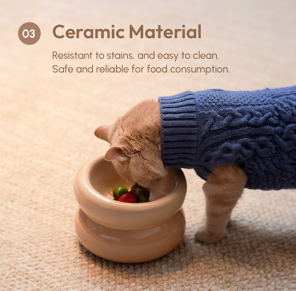 Soufflé Pet Bowl - Cream Beige-thumbmail-7
