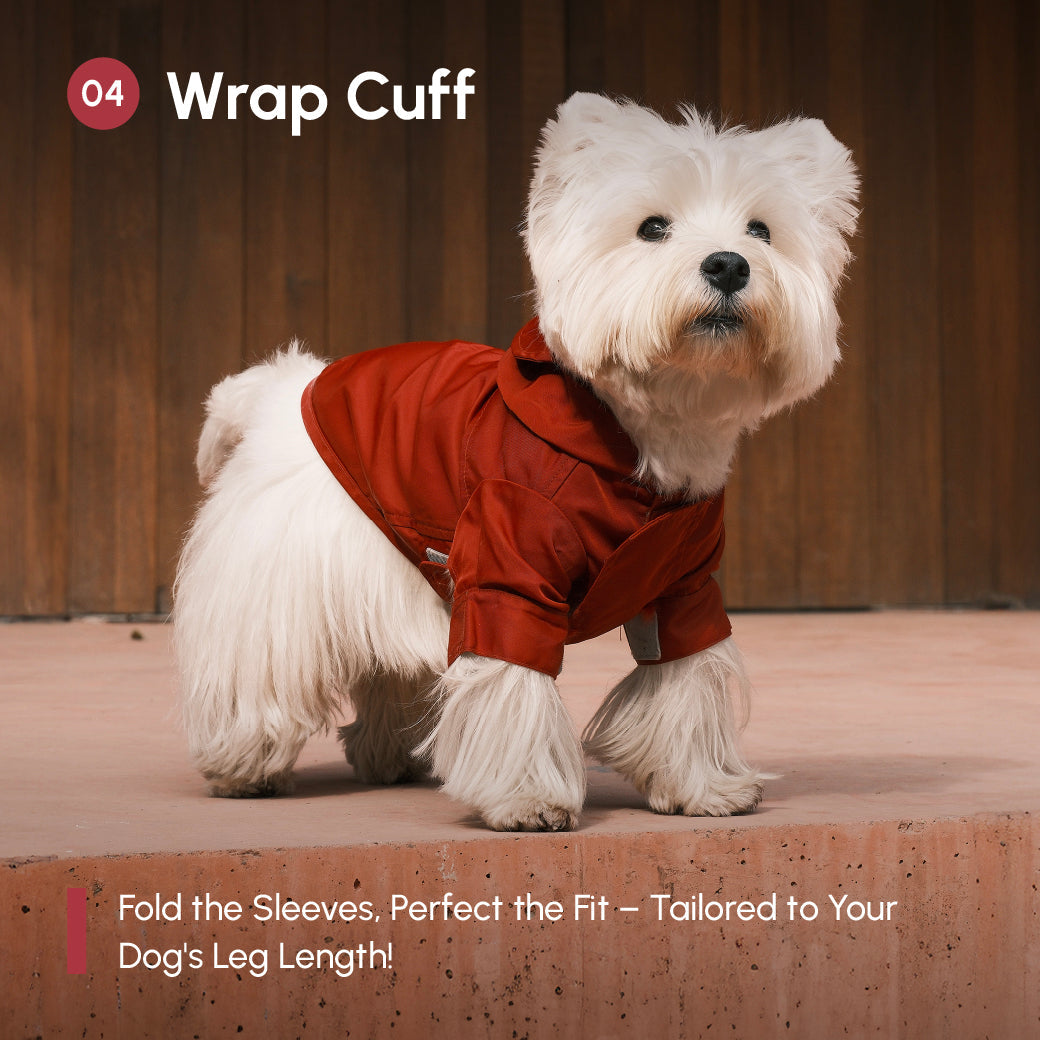Tribeca Adjustable Velcro Raincoat -  Burgundy-thumbmail-2
