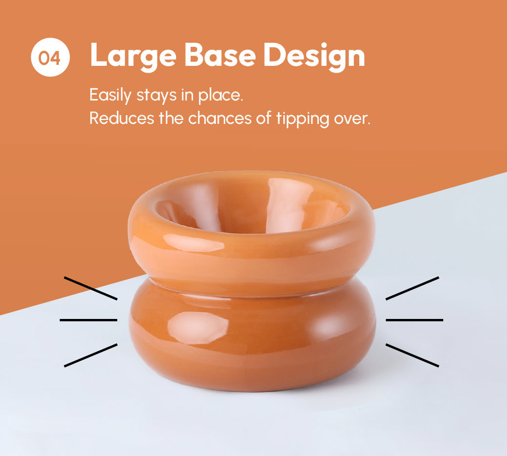 Soufflé Pet Bowl - Amber Orange-thumbmail-3