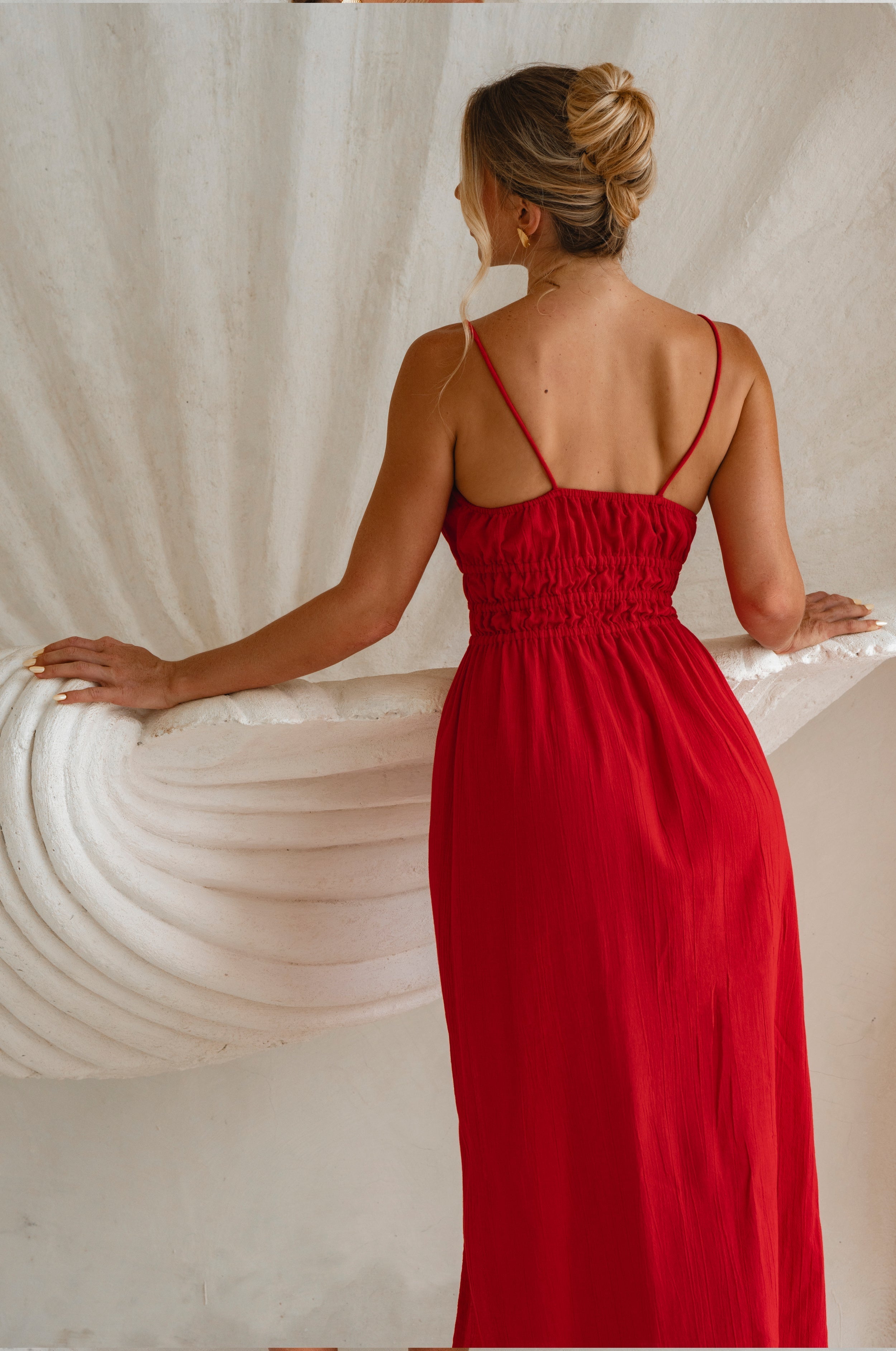 Eleanore Handcrafted Linen Midi Summer Dress-thumbmail-6