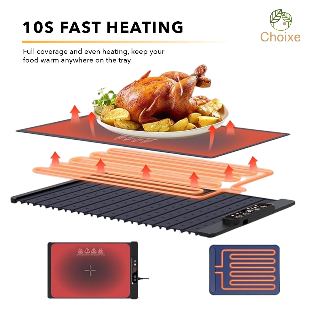 Electric Food Warmer Mat -Portable and Flexible.-thumbmail-3