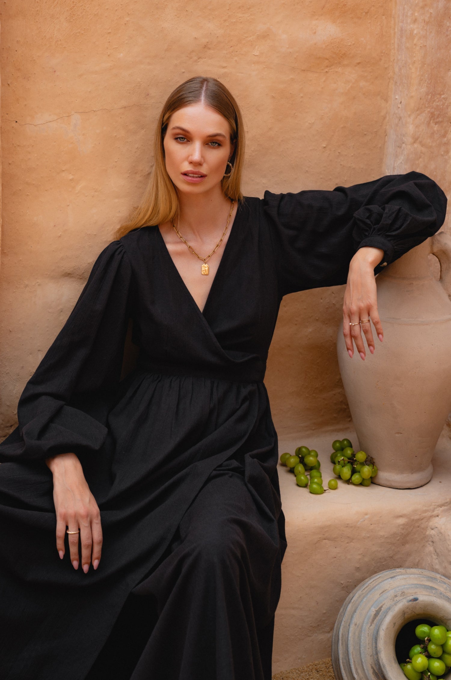 Emerie Long Sleeve Wrap Dress-thumbmail-9