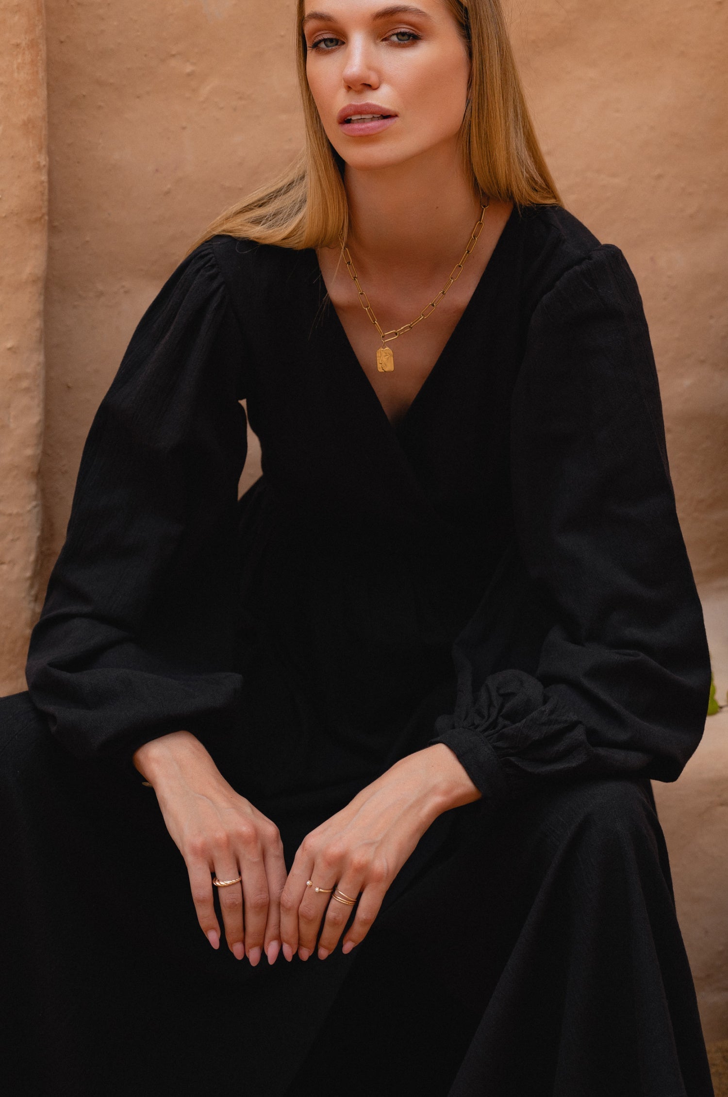 Emerie Long Sleeve Wrap Dress-thumbmail-7