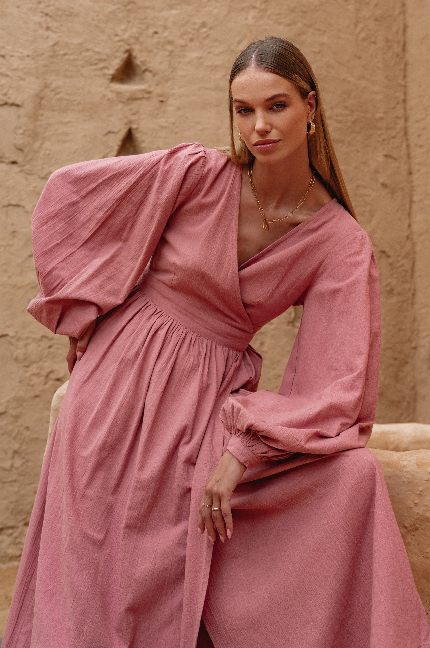 Emerie Long Sleeve Wrap Dress-thumbmail-11