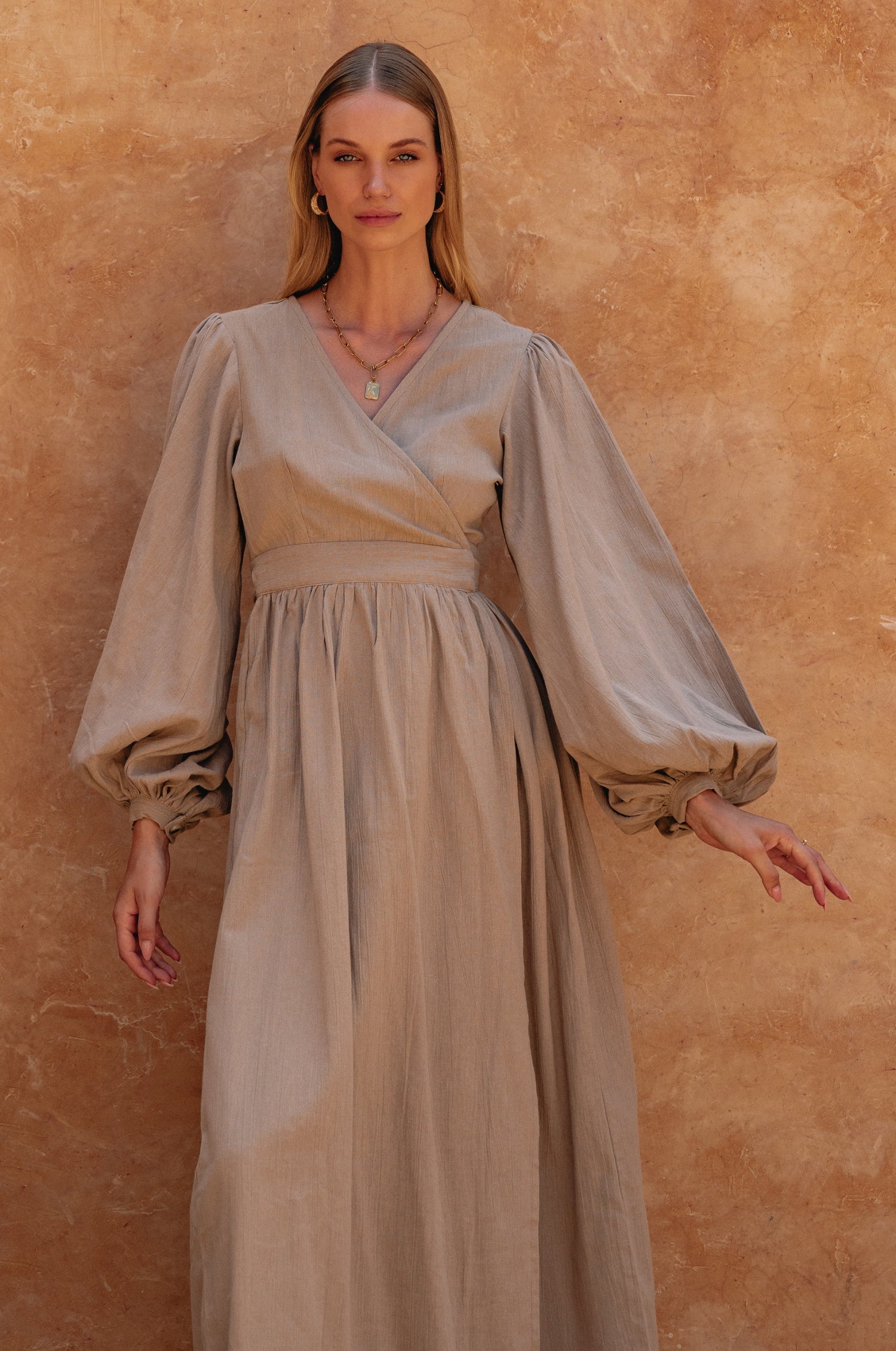 Emerie Long Sleeve Wrap Dress-thumbmail-8