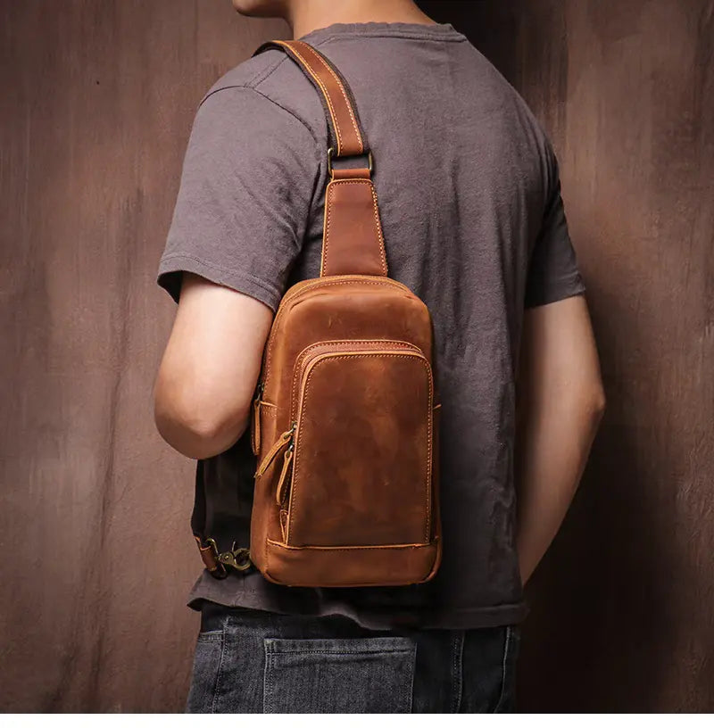 Erling Leather Sling Bag | Crossbody Leather Pack-thumbmail-1