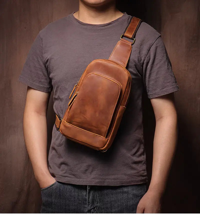 Erling Leather Sling Bag | Crossbody Leather Pack-thumbmail-2