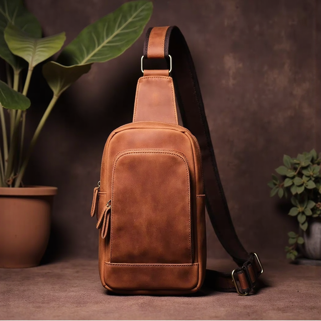 Erling Leather Sling Bag | Crossbody Leather Pack-thumbmail-3