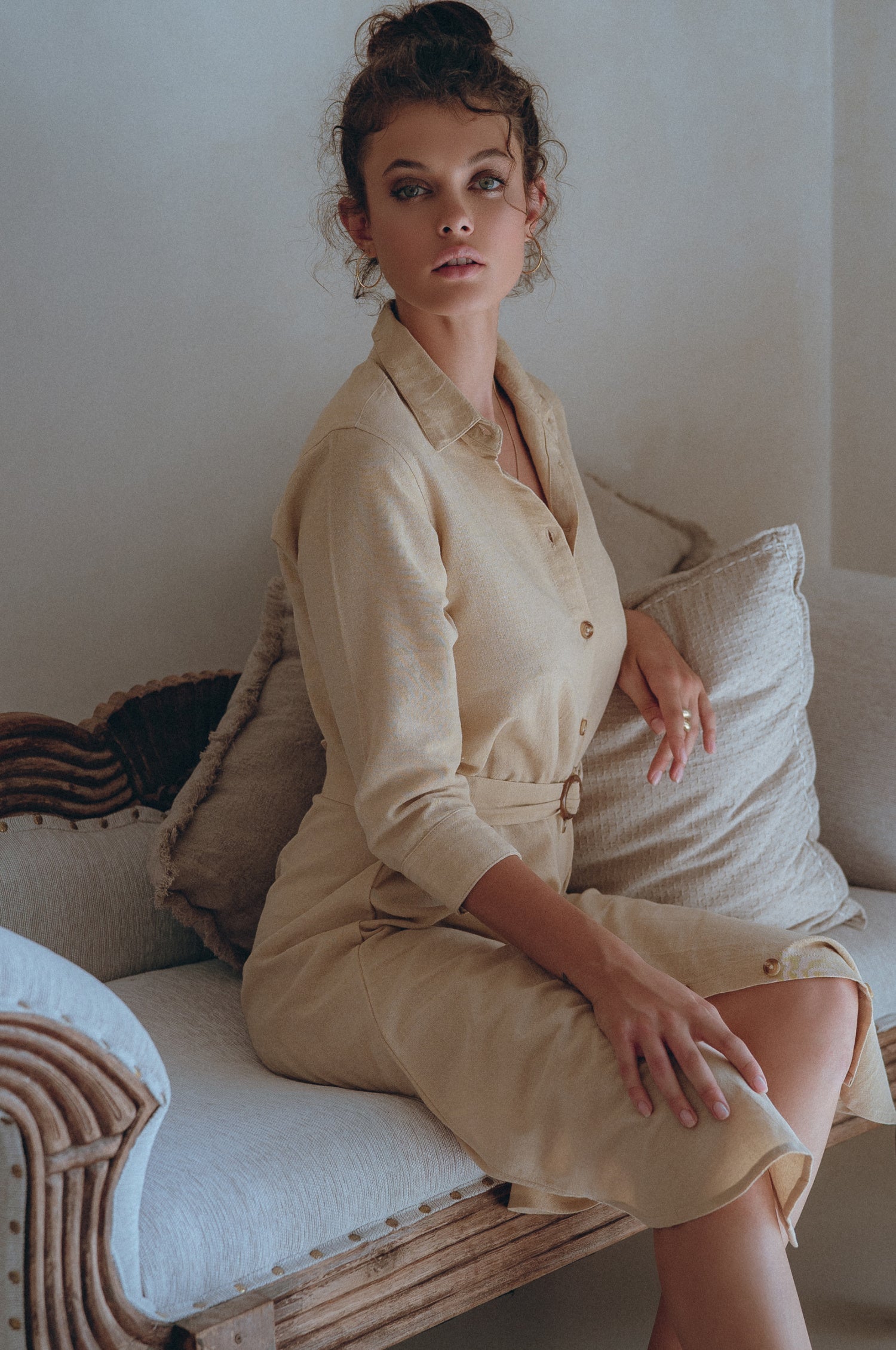 Essence Shirt Linen Dress-thumbmail-2