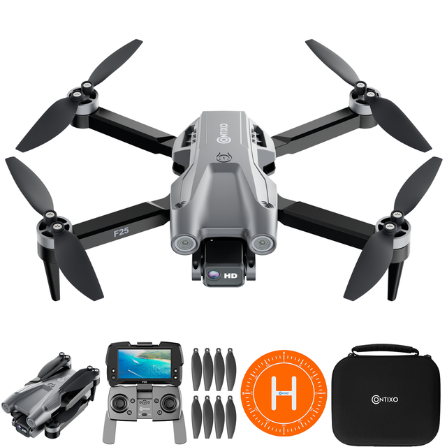 Contixo F25 Mini Drone - 1080p FHD Camera, GPS, 4.3- FPV Screen, Smart Flight Modes, Brushless Motors, Auto Return, FAA-Exempt,-thumbmail-2