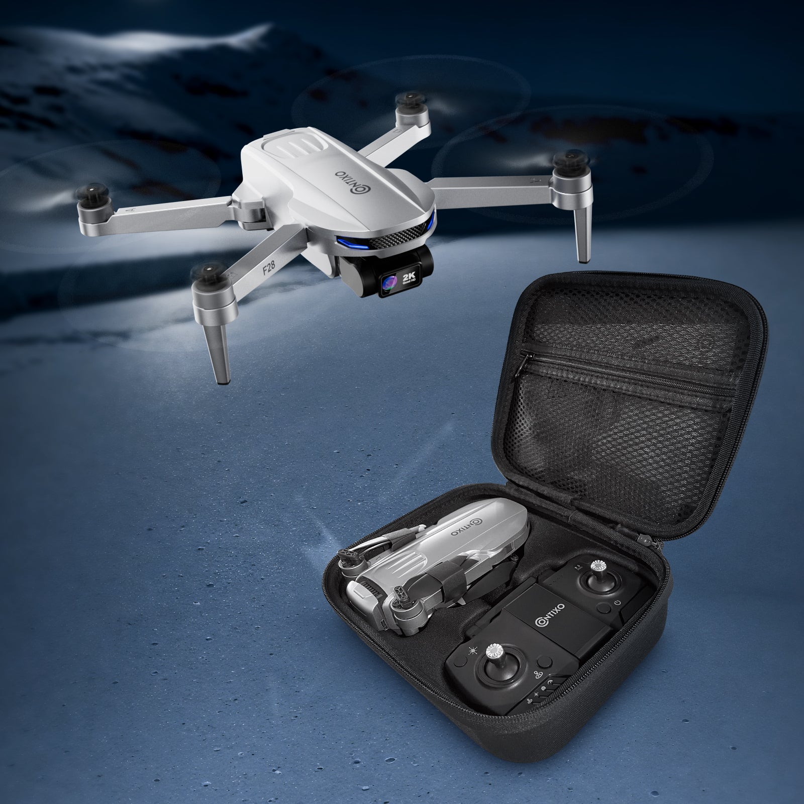 Contixo F28 Foldable Drone With 2K FHD Camera and Carrying Case-thumbmail-8