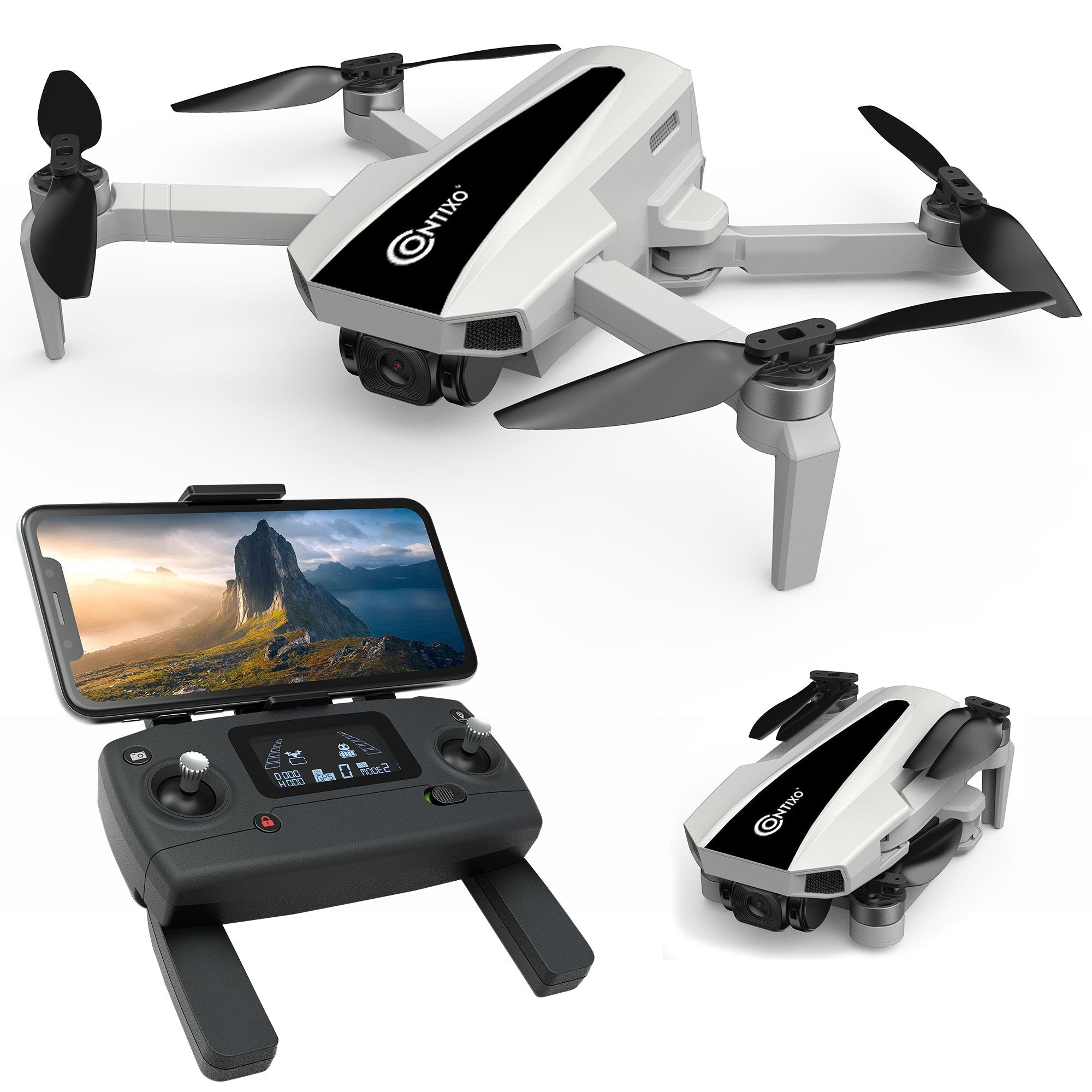 Contixo F31 Pro Drone Foldable GPS With 2.5k Camera With Storage Case-thumbmail-1