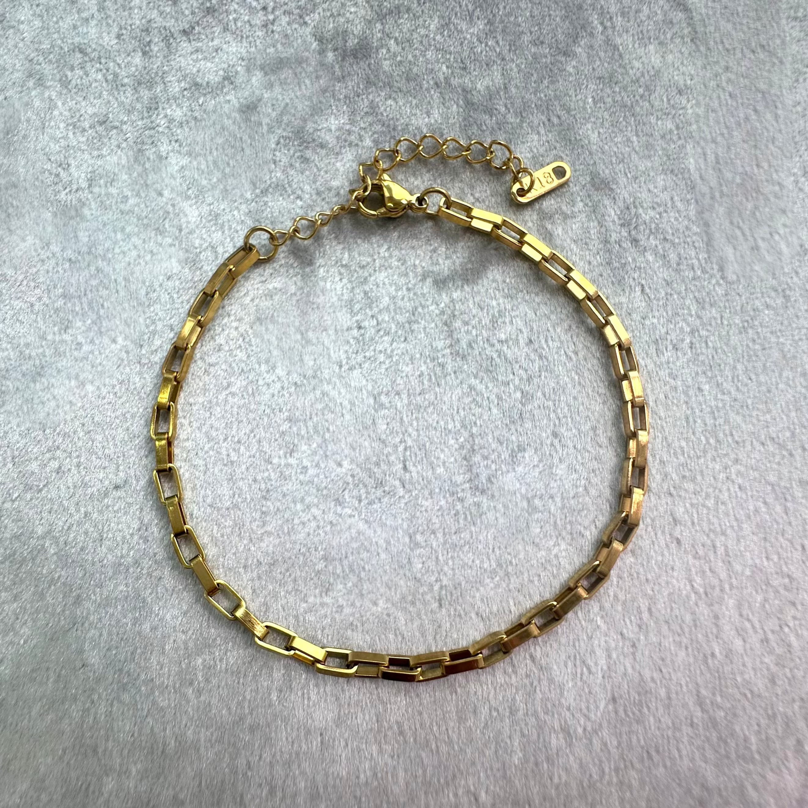 Rectangle Link Chain Bracelet-thumbmail-1
