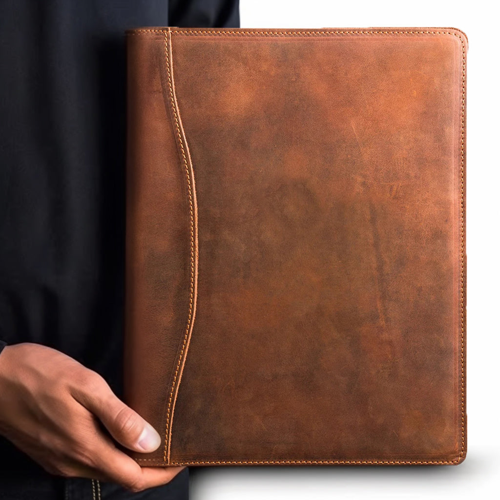 Falit Leather Folio | Handmade Leather Padfolio-thumbmail-3