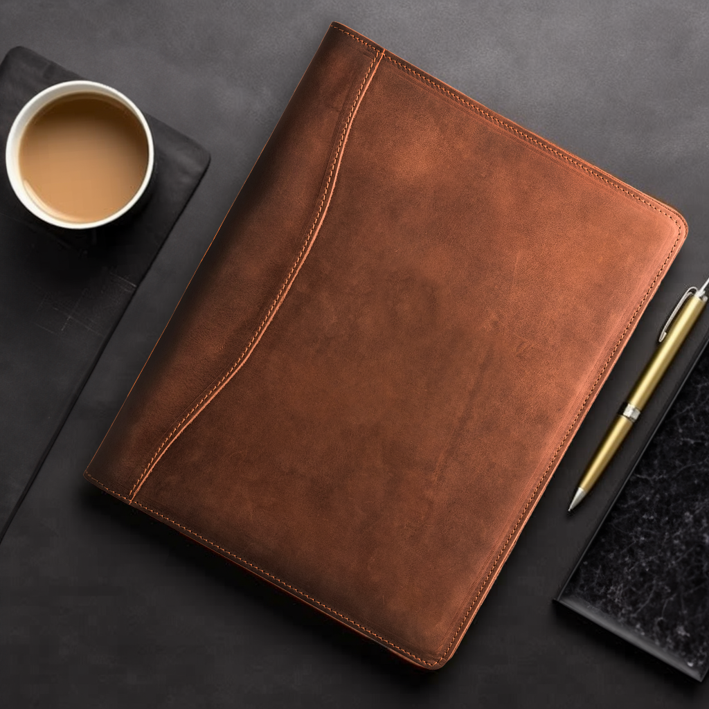 Falit Leather Folio | Handmade Leather Padfolio-thumbmail-4