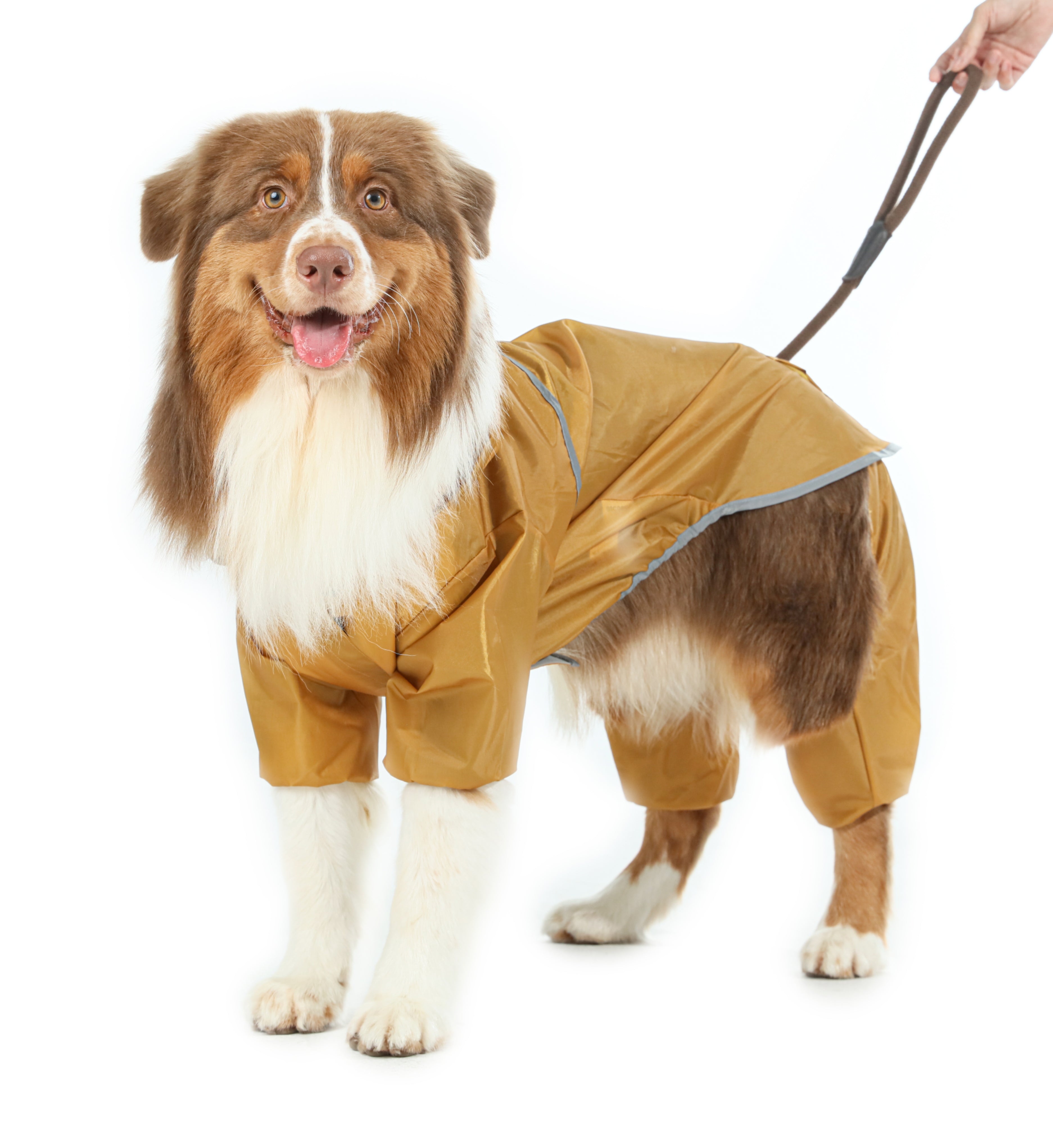 Ultralight Full Covered Hooded Waterproof Dog Jacket - Yellow-thumbmail-9