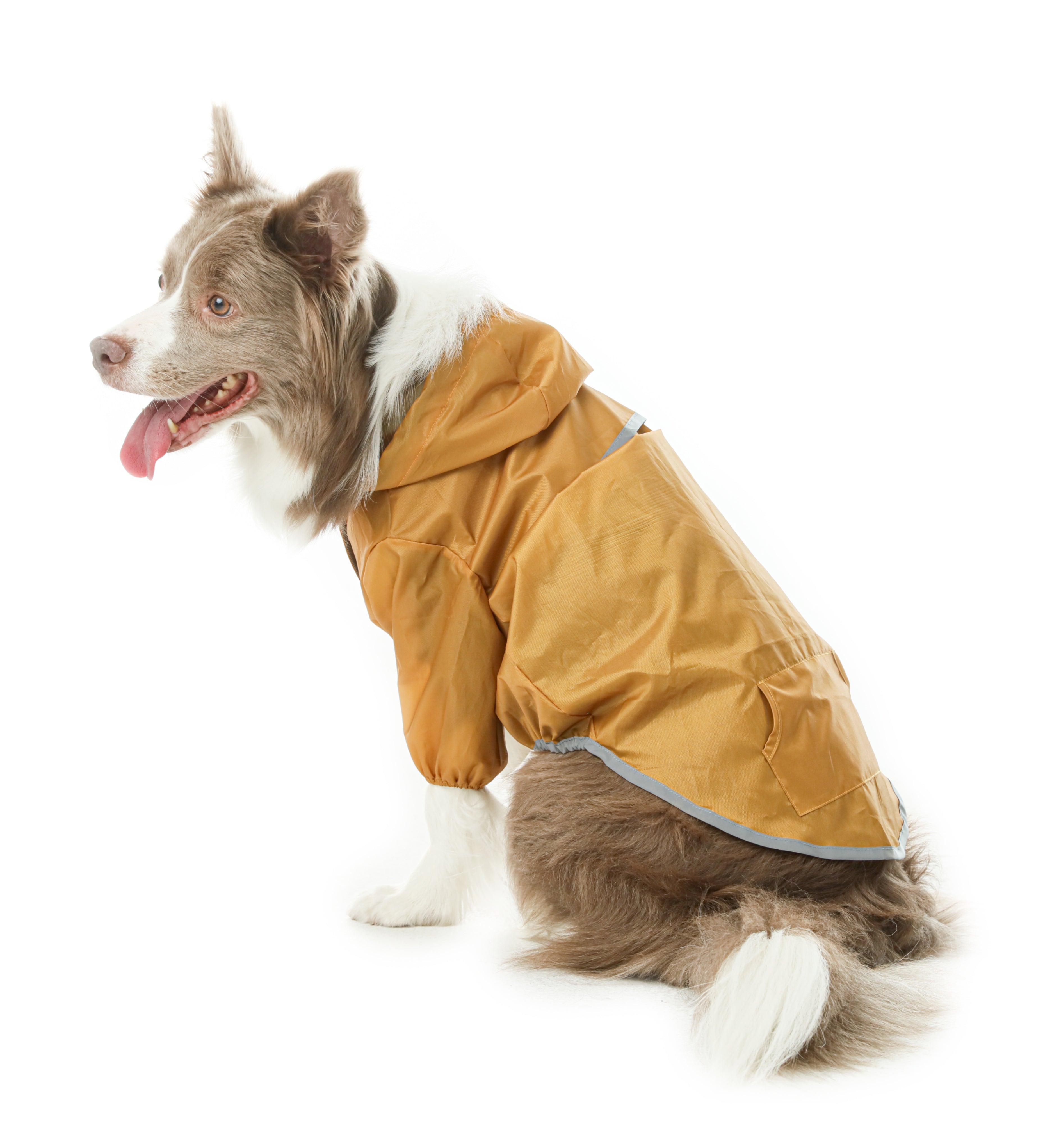 Ultralight Full Covered Hooded Waterproof Dog Jacket - Yellow-thumbmail-10