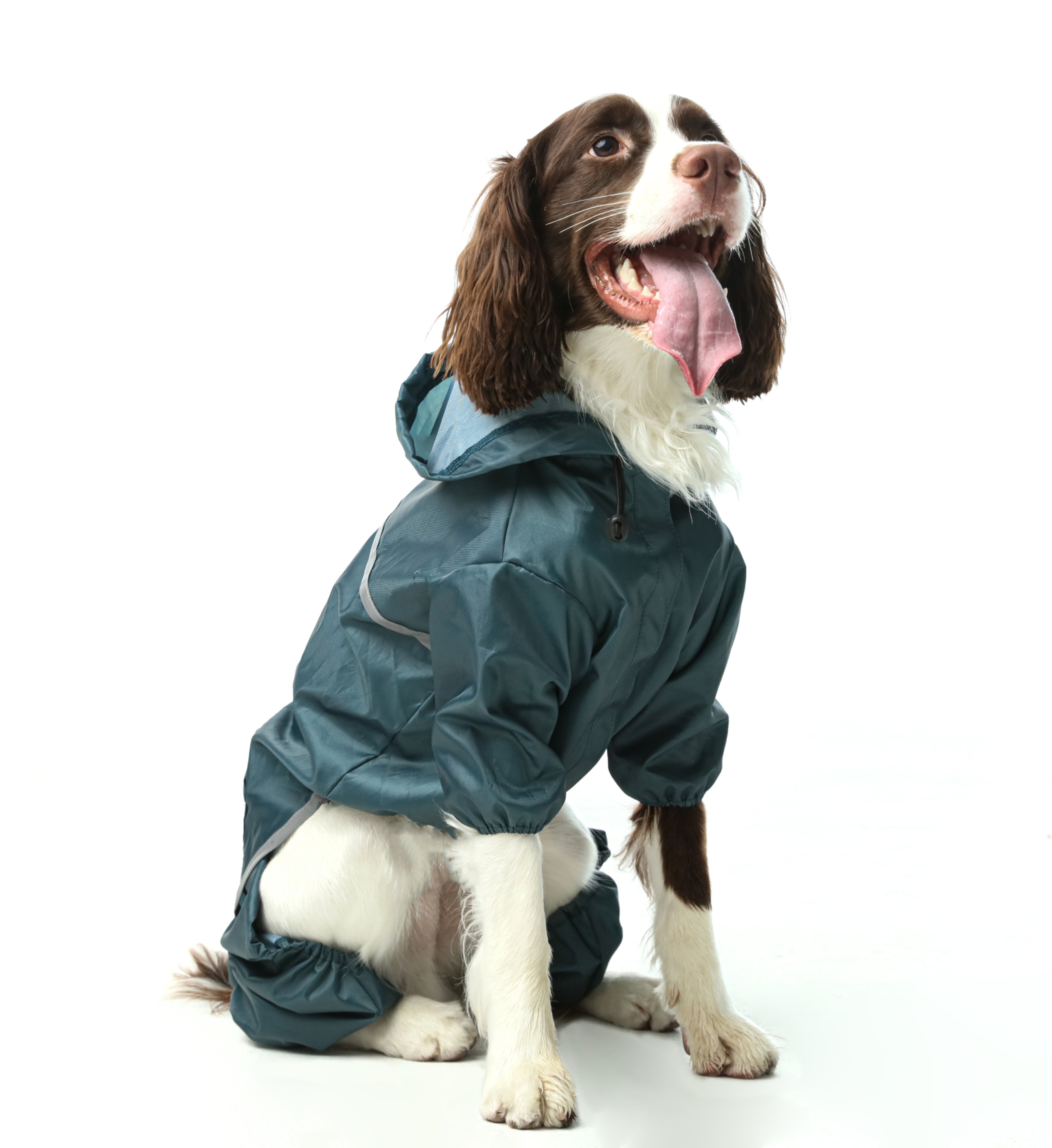 Ultralight Full Covered Hooded Waterproof Dog Jacket - Blue-thumbmail-10