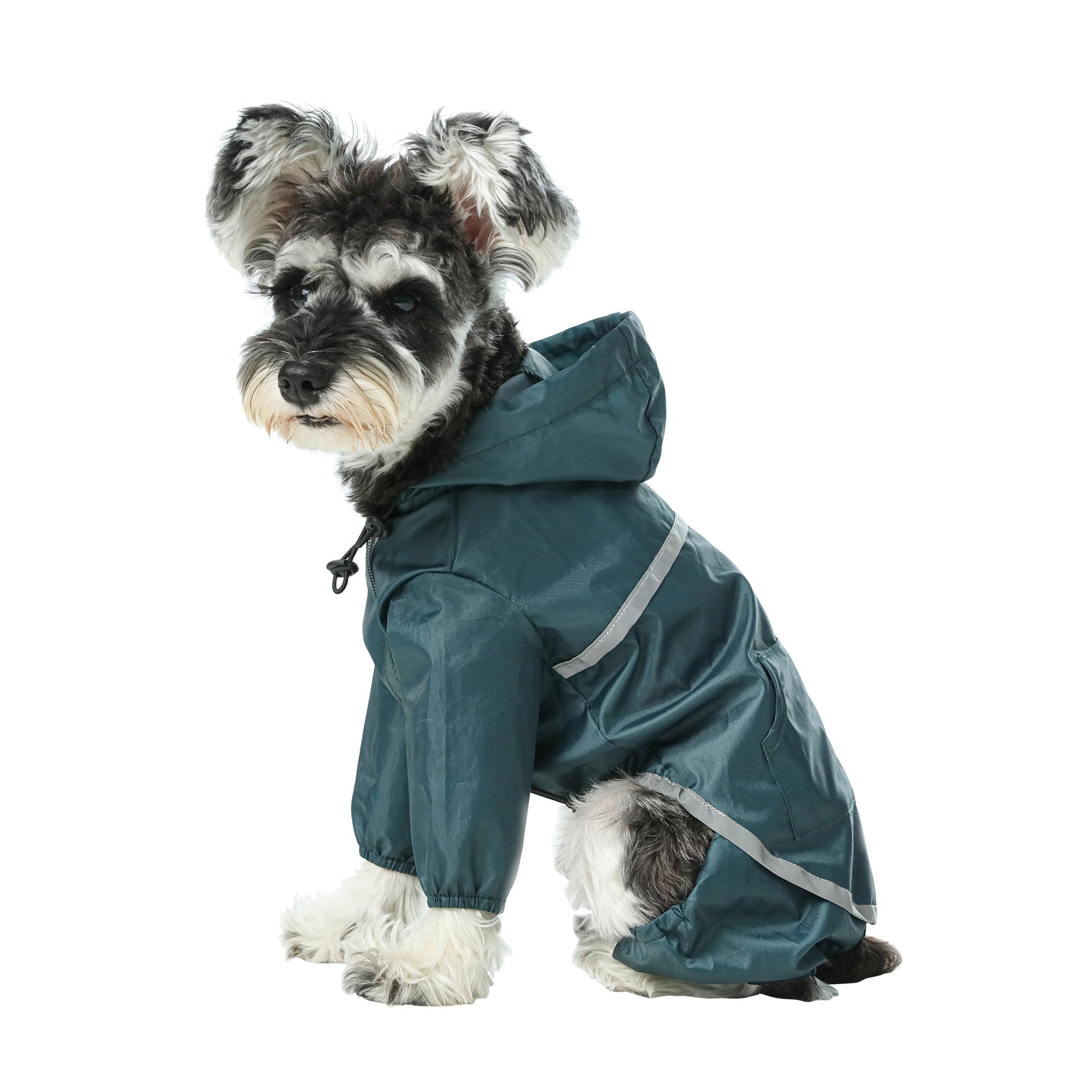 Ultralight Full Covered Hooded Waterproof Dog Jacket - Blue-thumbmail-5