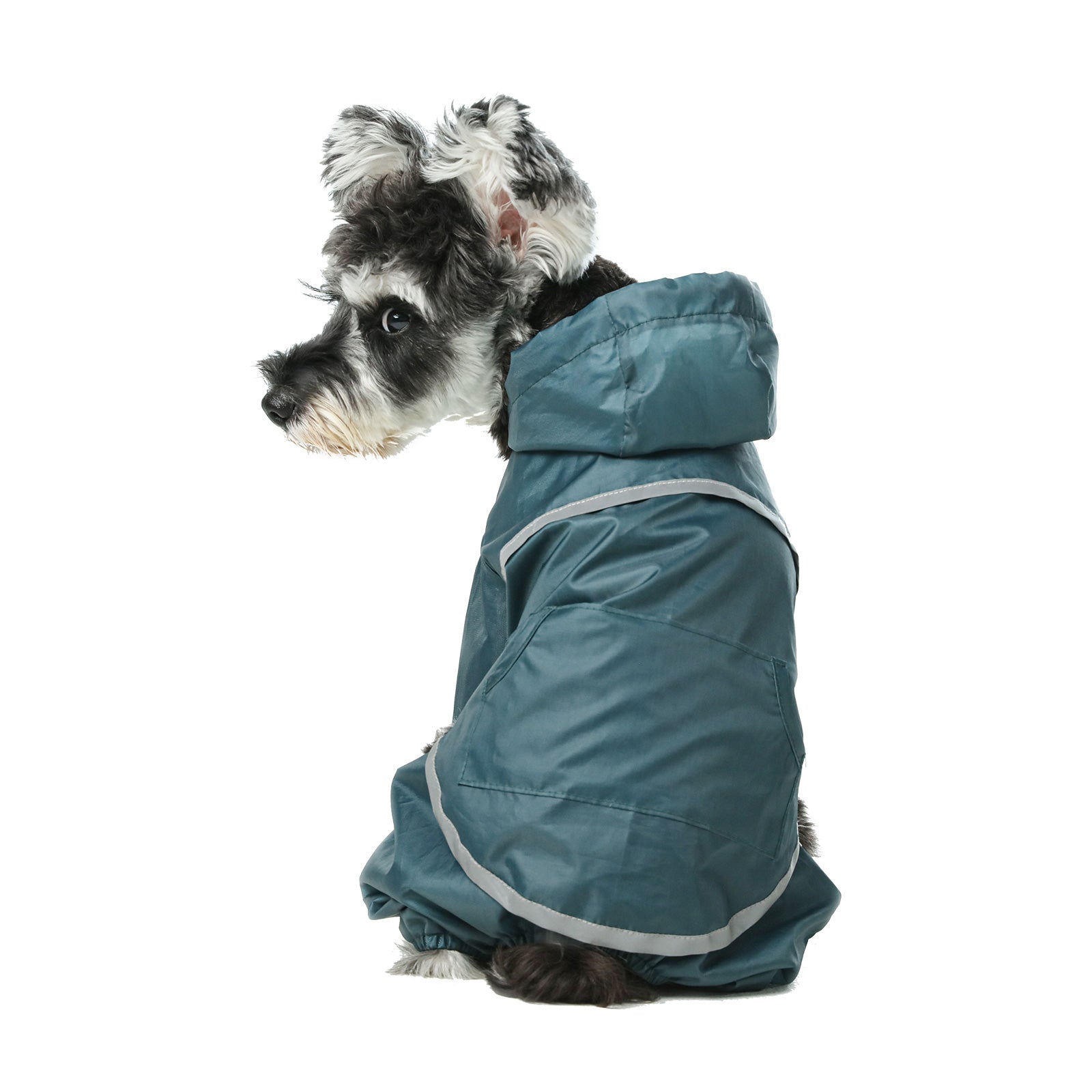 Ultralight Full Covered Hooded Waterproof Dog Jacket - Blue-thumbmail-9